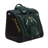BootTrekkerBootBag- Green, black, and yellow bag on a white background