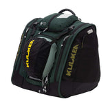 BootTrekkerBootBag- Green, black, and yellow bag on a white background