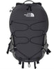 Borealis-Dark Grey backpack with The North Face logo on a white background