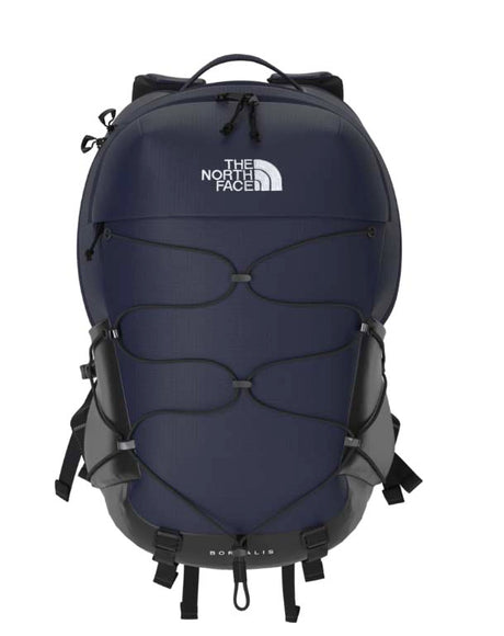 Borealis-Navy backpack with black accents on a white background