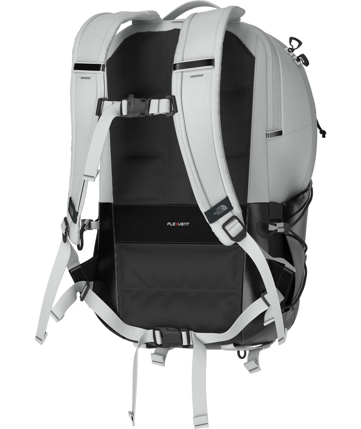 Borealis-Gray backpack with visible branding on a white background