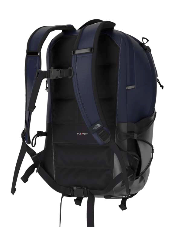 Borealis-Navy backpack with black accents on a white background