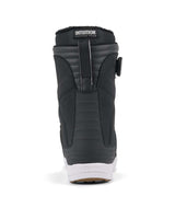 Boundary- Black snowboard boot on a white background