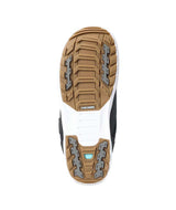 Boundary- Black snowboard boot on a white background