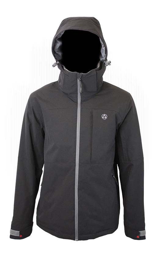 Boys1080Jacket- Black jacket with a hood on a white background