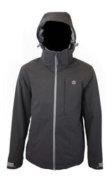 Boys1080Jacket- Black jacket with a hood on a white background