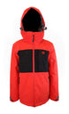 Boys1080Jacket- Red and black jacket with a hood on a white background