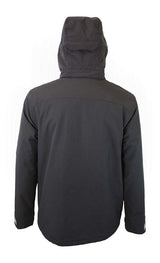Boys1080Jacket- Black jacket with a hood on a white background