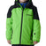 BoysChallengerJacket- Boy wearing a green and black ski jacket on a white background