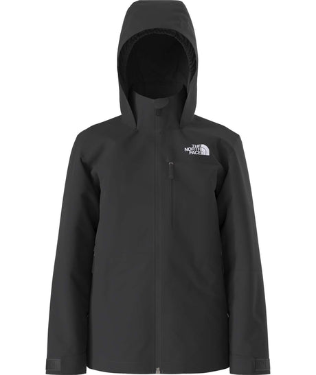 BoysFreedomInsulatedJacket-Black jacket with The North Face logo on a white background