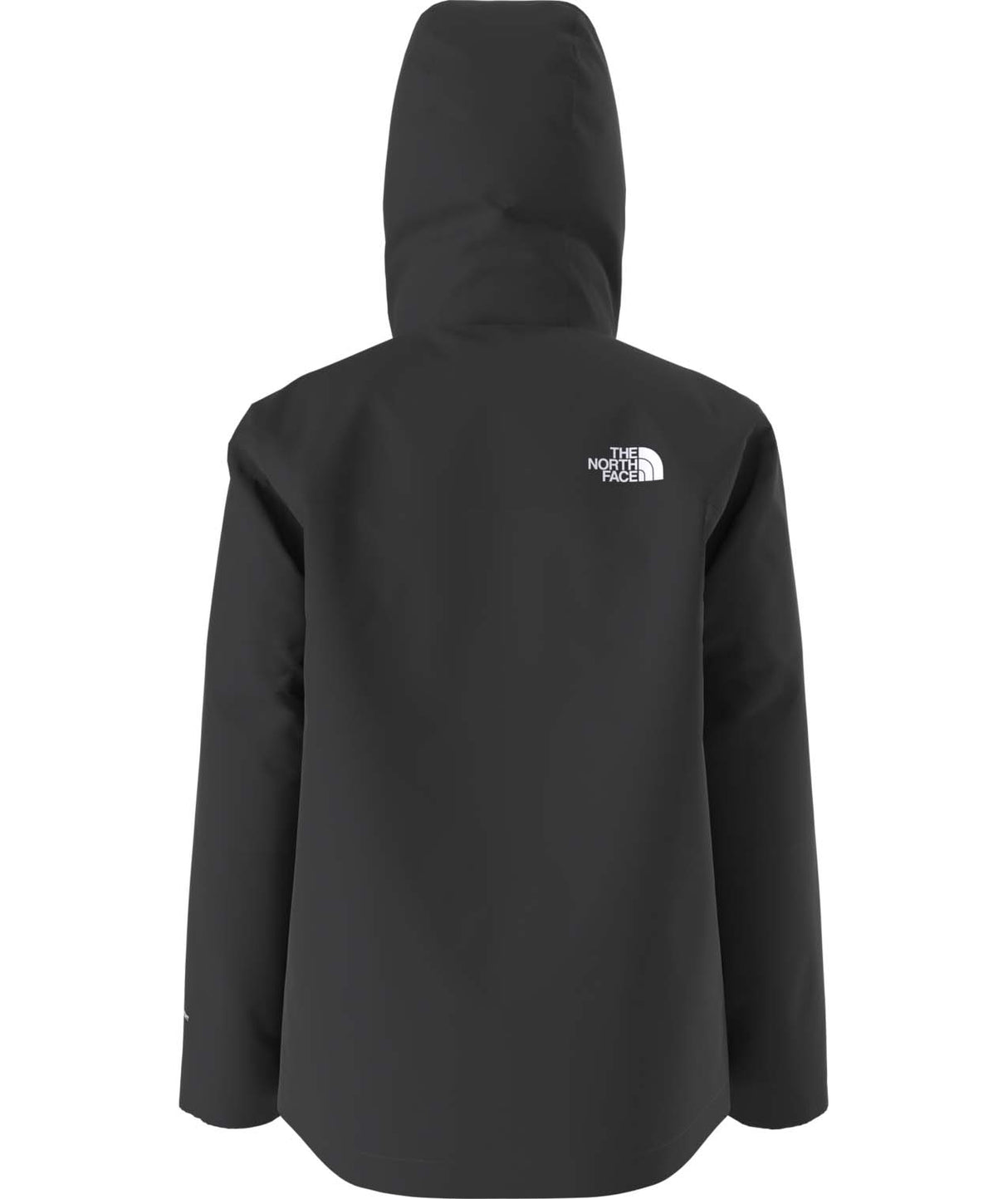 BoysFreedomInsulatedJacket-Black jacket with The North Face logo on a white background
