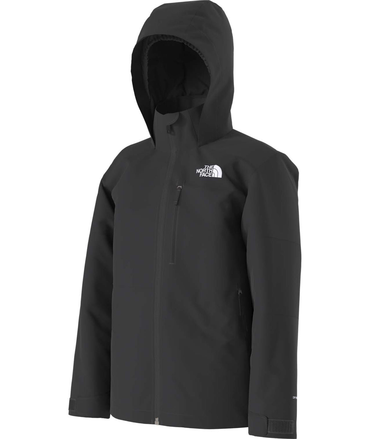 BoysFreedomInsulatedJacket-Black jacket with The North Face logo on a white background