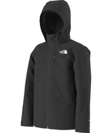 BoysFreedomInsulatedJacket-Black jacket with The North Face logo on a white background
