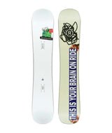 Burnout- White multicolored snowboard on a white background