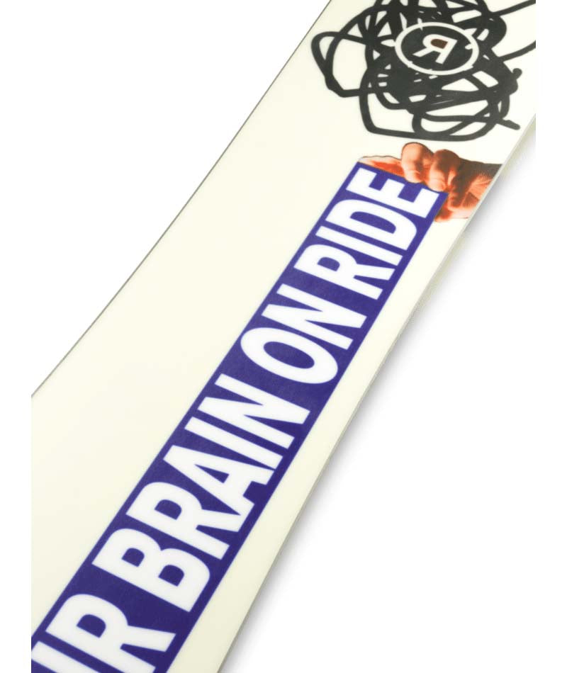Burnout- White multicolored snowboard on a white background