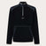 ButterTechFleece-Black quarter-zip pullover with a brand logo on a light gray background