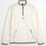 ButterTechFleece-White fleece jacket with black accents on a white background