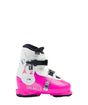 CX2.0CabrioGW-White and pink ski boot with black accents on a white background