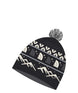 CabinSkiTuke- Black and White beanie on a white background