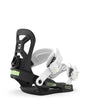 CadetMini-Black snowboard binding with 'Union' branding on a white background