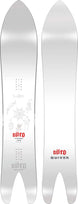Cannon- Two views of a white 'Nitro' snowboard on a white background