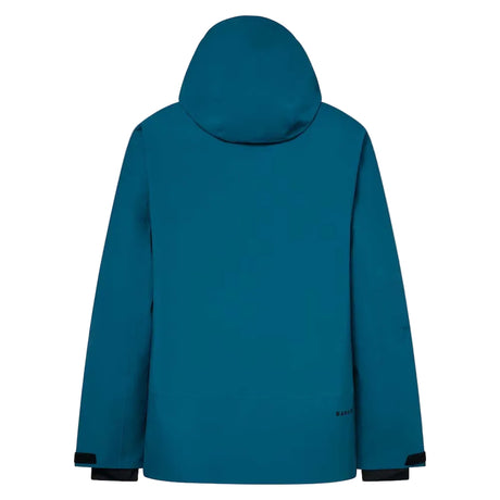 CanopyIns.Jacket- Blue jacket with a patterned pocket on a white background