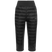Emilie High Waist Capri Baselayer Pant- Black puffer pants on a transparent background