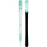 CaptisBirdie- White and Turquoise skis on a white background