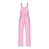 CarsonBib-Pink ski bibs on a white background
