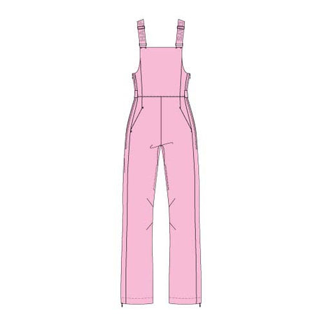CarsonBib-Pink ski bibs on a white background
