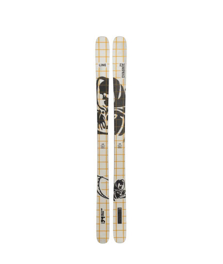 Chronic94- Two skis with a brand logo on a white background