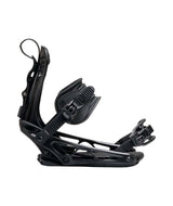 CinchGT- Black snowboard binding on a white background