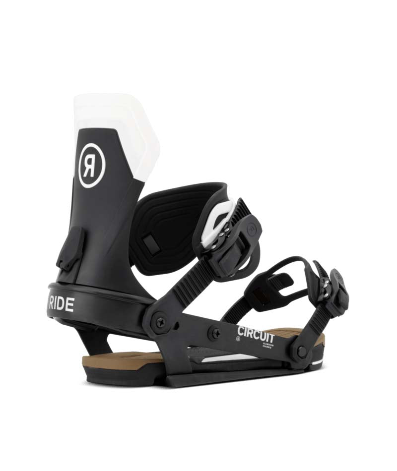 Circuit- Black and white snowboard binding on a white background