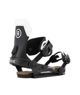 Circuit- Black and white snowboard binding on a white background