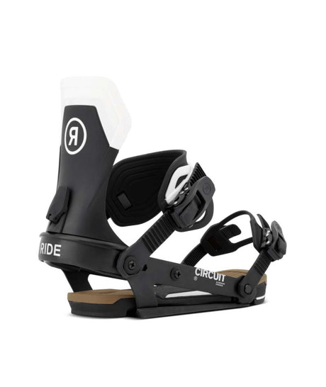 Circuit- Black and white snowboard binding on a white background