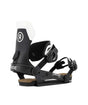 Circuit- Black and white snowboard binding on a white background