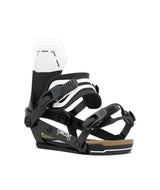 Circuit- Black and white snowboard binding on a white background