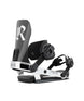 CircuitCarbon- Black and chrome snowboard binding on a white background
