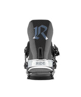 CircuitCarbon- Black and chrome snowboard binding on a white background