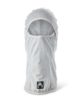Clawva-Grey balaclava with a brand logo on a white background