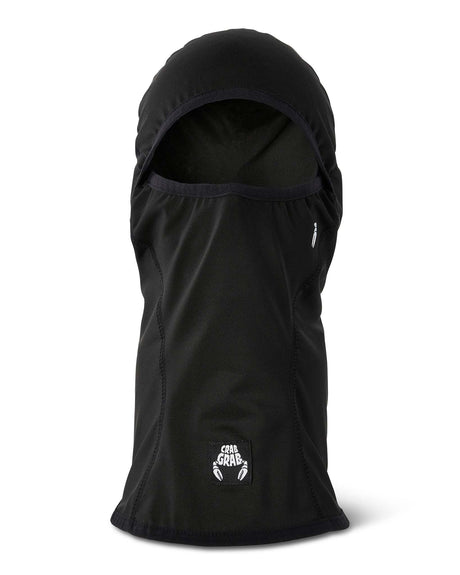 Clawva-Black balaclava with a brand logo on a white background