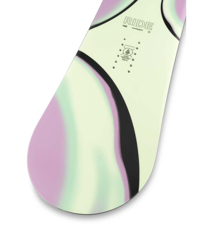 Compact- Multicolored snowboard on a white background