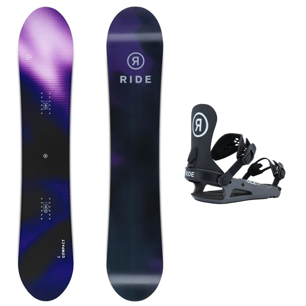 Ride Compact Womens Snowboard 2026 with Ride Cl-2 Bindings Snowboard Package