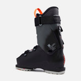 Concept11HVBOA- Black and orange ski boot on a white background