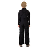 CooperBib-Person wearing a black snowsuit and beige beanie on a white background