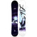 Cortado- Two views of a snowboard with a mountain and moon design, featuring the Lib logo.
