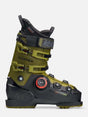 Cortex110BOA-A single ski boot from K2, featuring an olive green and black colorway with a red dial accent on the buckle, set against a plain light gray background.