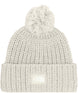 CozyChunkyCabinBeanie-Knitted beanie with pom-pom on a white background