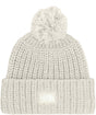 CozyChunkyCabinBeanie-Knitted beanie with pom-pom on a white background