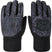 CrossfireShortGlove-A pair of dark gray and black ski gloves with a textured, abstract pattern on the backs and palms, featuring the Dakine brand logo.